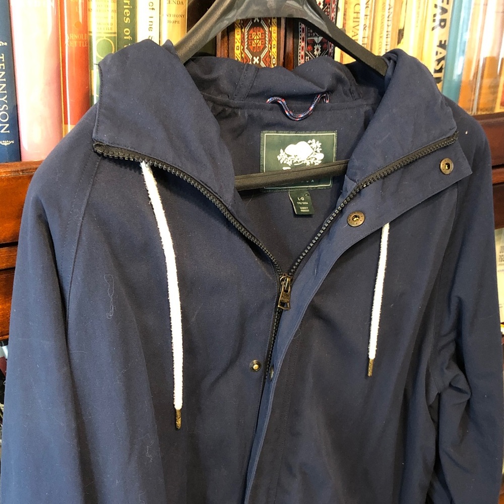 Roots Canada Navy Blue Hooded Coat